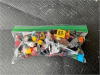 Snack size bag of Lego figurines