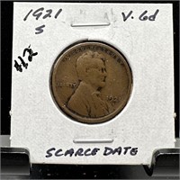 1921-S WHEAT PENNY CENT SCARCE DATE