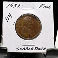 1932 WHEAT PENNY CENT SCARCE DATE