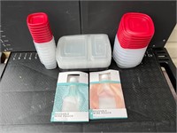 Plastic kitchen storage containers