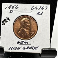 1956-D WHEAT PENNY CENT GEM HIGH GRADE