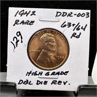 1942 WHEAT PENNY CENT DDR-003 HIGH GRADE DOUBLED