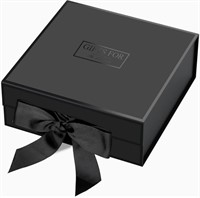 JIAWEI, BLACK GIFT BOX, 11 X 11 X 3.9 IN., 4 PC