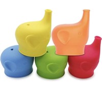 4PCS SILICONE SIPPY CUP LIDS LOVELY ELEPHANT