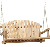 Anraja 800lbs Rustic Hanging Log Porch Swing W