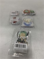 4 PACKS OF ASSORTED STICKERS WITH ZORO CAR AIR