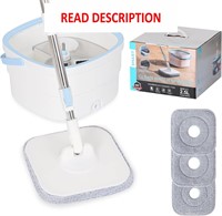 $40  Spin Mop  Bucket Set  3 Microfiber Pads