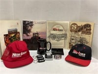 LOT OF NEW IDEA COLLECTIBLES - HATS, WATCH, TAPE