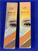 QIC DOUBLE ENDED EYE SHADOW PENCILS COLOUR #1 AND