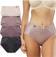 EVERYWOMANKNOW WOMENS LACE UNDERWEAR MID-COVERAGE