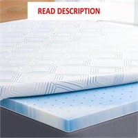 BedStory 4 Inch Gel Swirl Foam Topper  Full