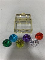 PLASTIC DIAMOND SET WITH TREASURE CHEST 6PCS 4