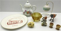 Vintage Home Decor,Ceramic Teapot,Coll Plate,