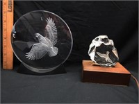 Plastic Eagle Display, W/Crystal Eagle1976 Hallmar