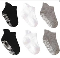 12 Pairs Non-Slip Toddler Socks 1-3T 

With