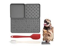 DOG LICK MAT, SILICONE ANTI-SILP LICK MAT FOR