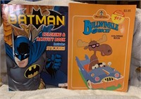 Coloring Books- Bullwinkle and Rocky and Batman