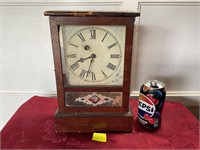 Antique metal clock for parts or repair
