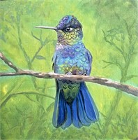 Green Violet Eared Hummingbird