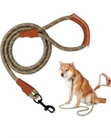 REFLECTIVE DOG LEASH NYLON ROPE BROWN 59IN LONG