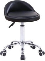 $72 KKTONER PU Leather Round Rolling Stool with