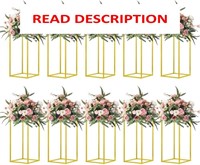 $110  10 Pcs 15.75 Gold Wedding Vase  Stand