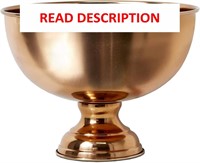 $35  Copper Pedestal Bowl  7.5 Tall  10 Diameter