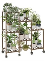 BAMWORLD PLANT STAND WITH WHEELS FOR INDOOR