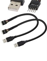 9-PIN USB IDC DUPONT MALE TO USB 2.0 A-MALE POWER