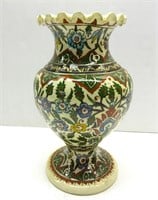 Antique Decorative Ceramic Vase 10"T Unsigned