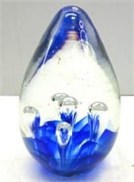 Vintage Paper Weight, Blue 4.5"T