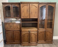 3-piece Wooden Dining Room Set/wall unit. Two