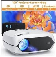 Projector Portable with WiFi and Bluetooth