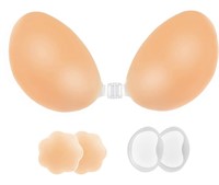 LALAWING, SILICONE STRAPLESS ADHESIVE BRA, SIZE: