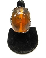 Vintage Ant In Amber Ring Size 7 ( COOL )