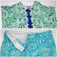 Lilly Pulitzer Shorts and Blouse - Size L/XL