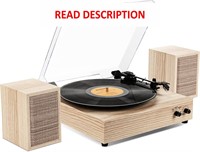 Vinyl Record Player  Vintage 3-Speed  Bluetooth