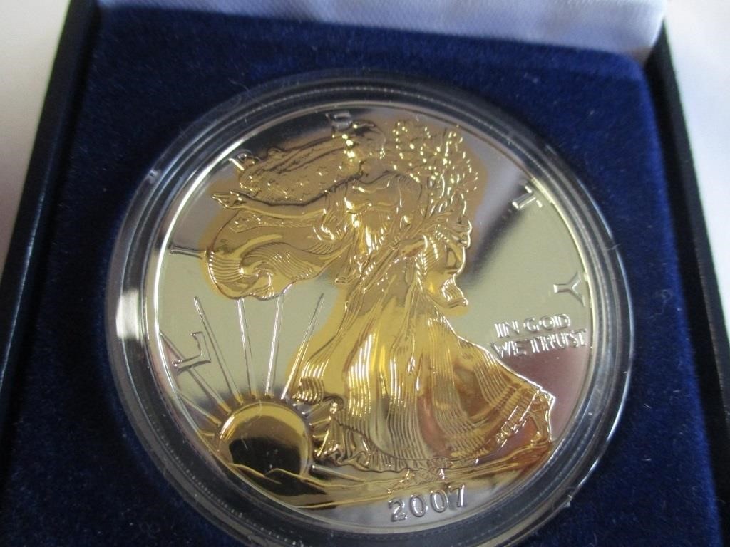 302-2007 GOLD ENHANCED WALKING LIBERTY DOLLAR