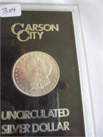 304-1883 CARSON CITY UNCIRCULATED SILVER DOLLAR