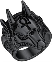 ANUBIS RINGS FOR MEN, STAINLESS STEEL SIZE 9