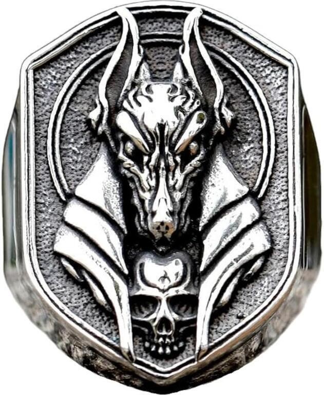 NEW VINTAGE EGYPTIAN ANUBIS GOD RING STAINLESS