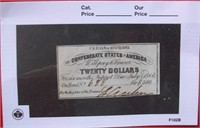 1861 $20 Confederate States of America Bond
