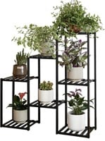 3 TEIR WOODEN PLANT STAND WITH WHEELS 32 x30IN