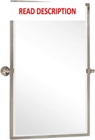 $160  TEHOME 28.5x36' Nickel Bathroom Mirror