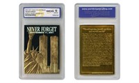 World Trade Center 9/11 23K Gold Card * Original
