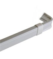SILVER GREY CURTAIN ROD EXTENDS 66X120IN