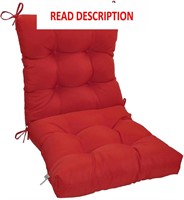 $36  Red Indoor/Outdoor Patio Seat Cushions