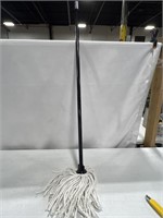 BLACK MOP HANDLE WITH WHITE MOP HEAD 47 INCHES