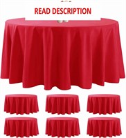 $83  6pk Red Tablecloth 120  Stain-Proof