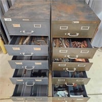 T1 2pc File Cabinets and contents: Taps, hardware,
